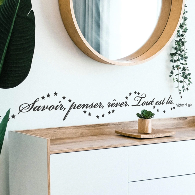 Muursticker Savoir, penser, rever... 