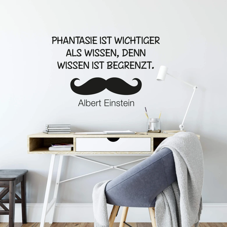 Wandtattoo Phantasie ist wichtiger... 02 