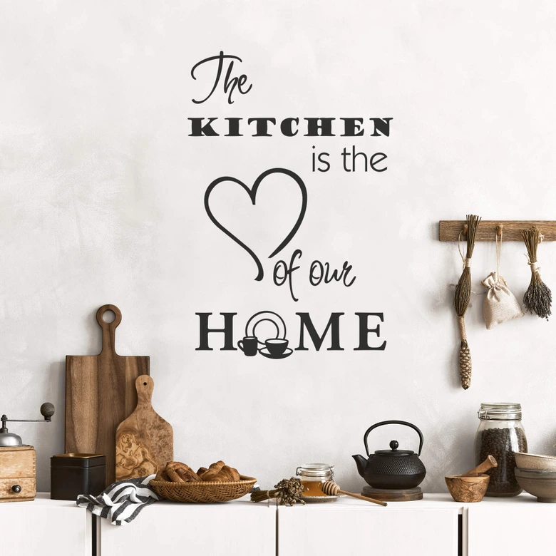 Wandtattoo The kitchen is... 