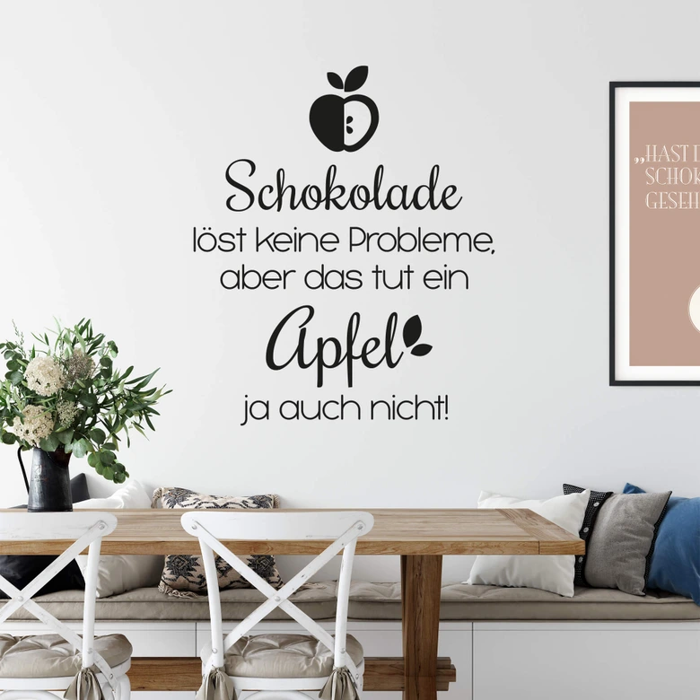 Wandtattoo Schokolade löst keine Probleme... 
