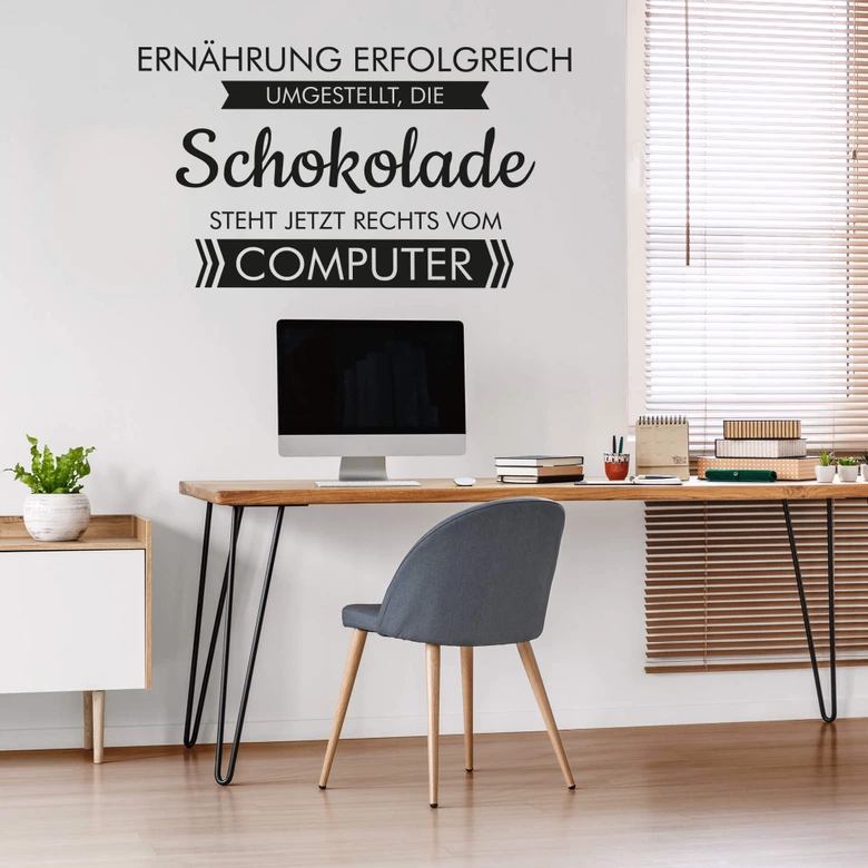Wandtattoo Ernährung erfolgreich umgestellt... 
