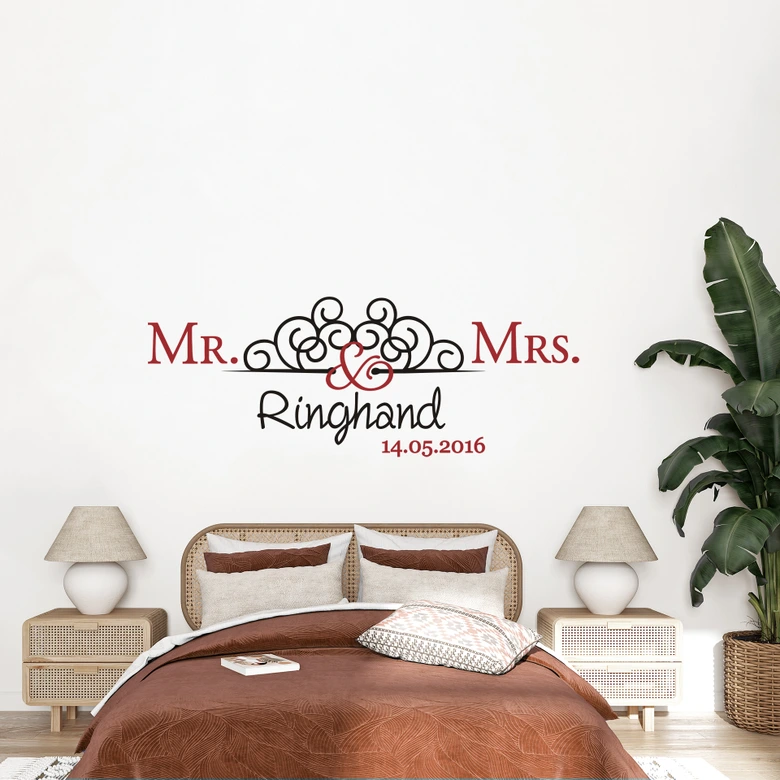 Name + Date  Mr. & Mrs. 02 (2 colours) 