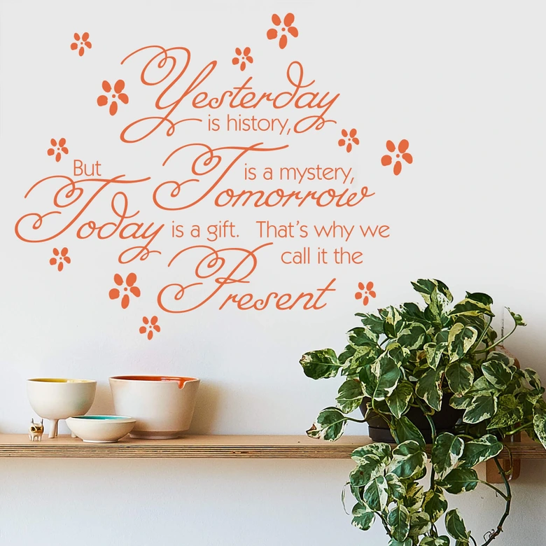 Wandtattoo Yesterday is history... 