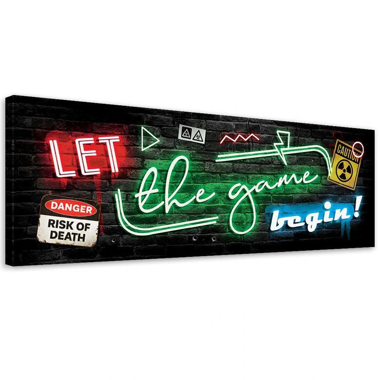 Leinwandbild, Neon für Spieler 