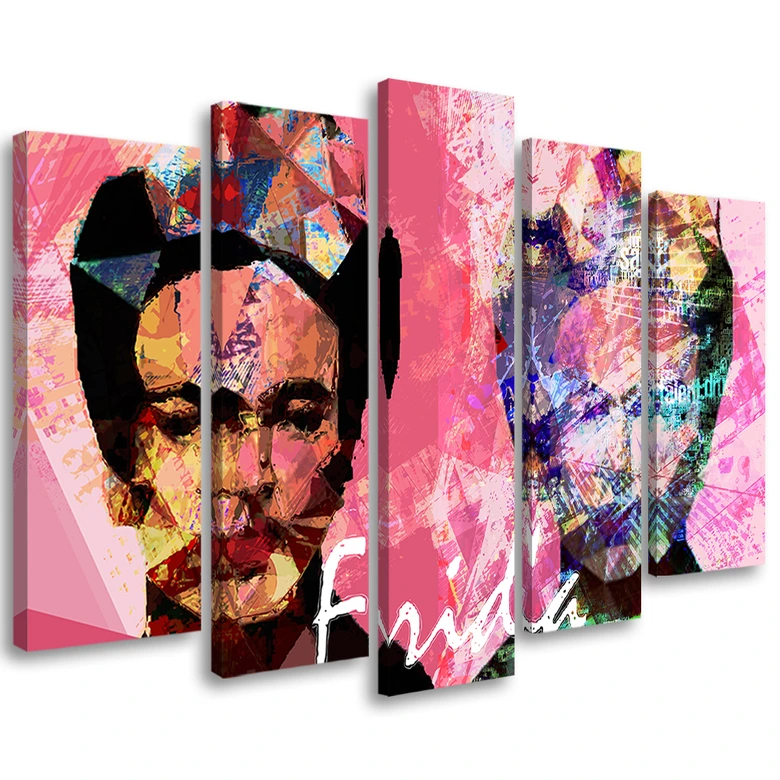 Leinwandbild 5 teilig, Frida Kahlo 