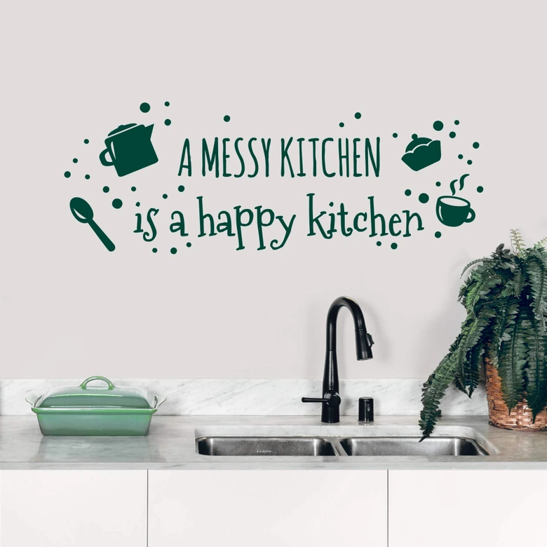 Wallsticker - A messy kitchen 
