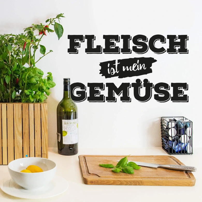 Wandtattoo Fleisch ist mein Gemüse 