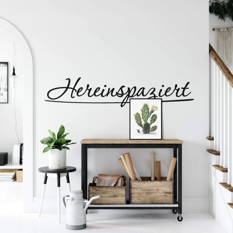Wandtattoo - Hereinspaziert 