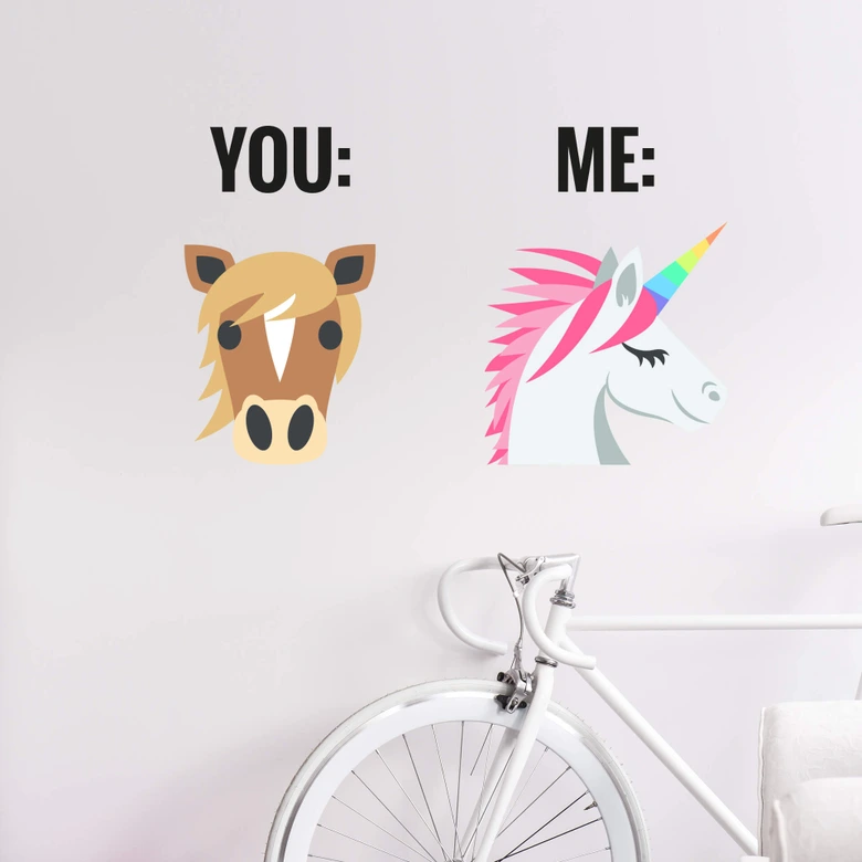 Wandtattoo Emoji You And Me 