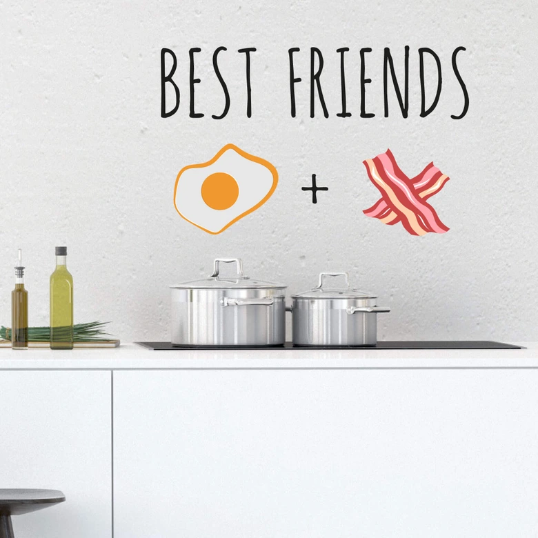 Muursticker Emoji Best Friends 4 