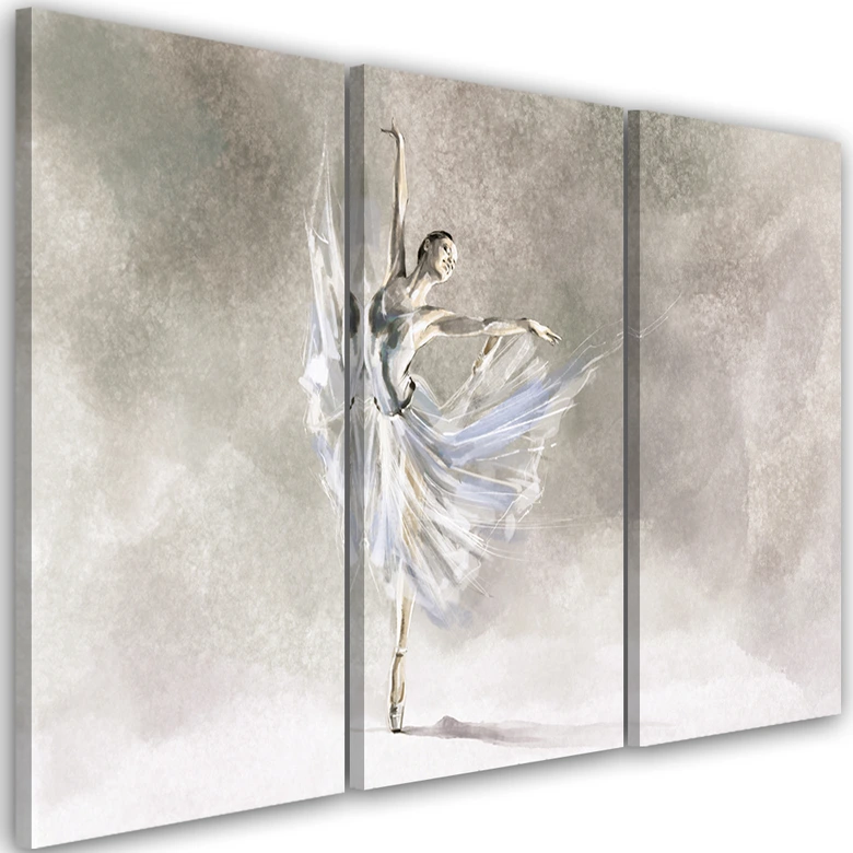 Leinwandbild 3 teilig, Ballerina Pirouet 