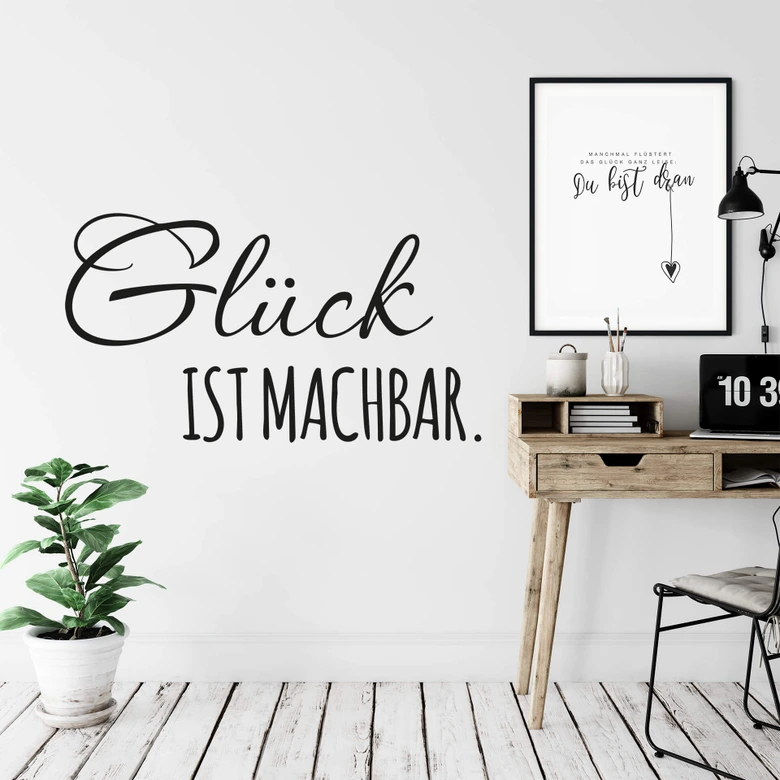 Wandtattoo Glück ist machbar 