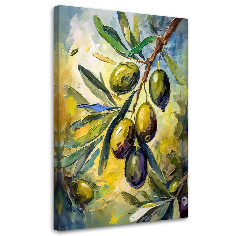 Leinwandbild Oliven acryl handgemalt 