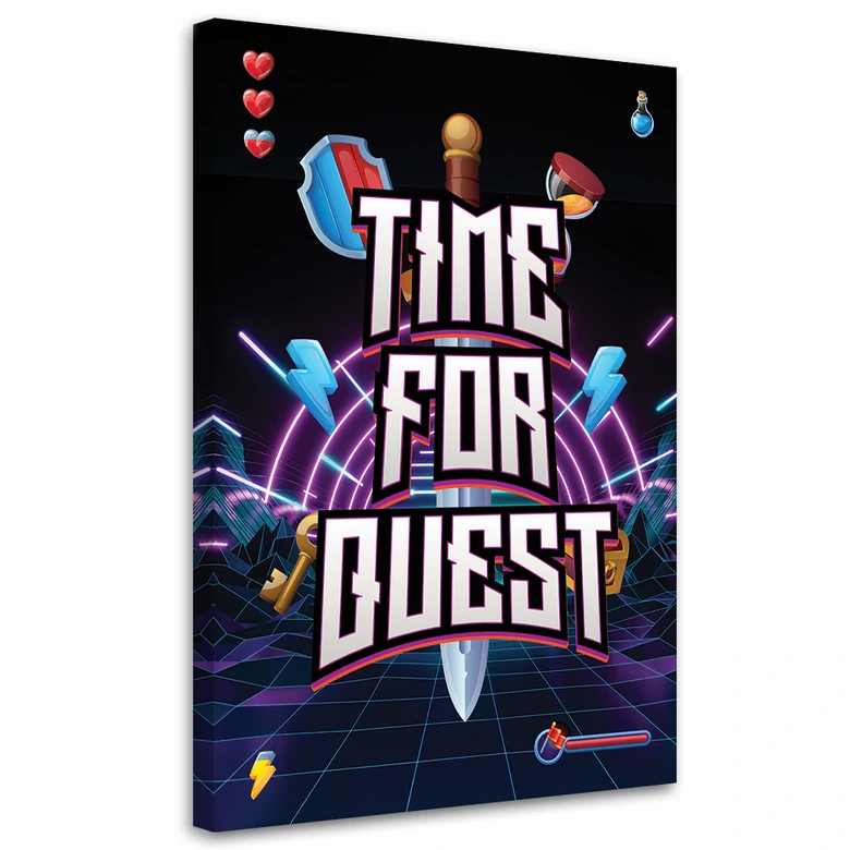 Leinwandbild, Time for Quest für Gamer 