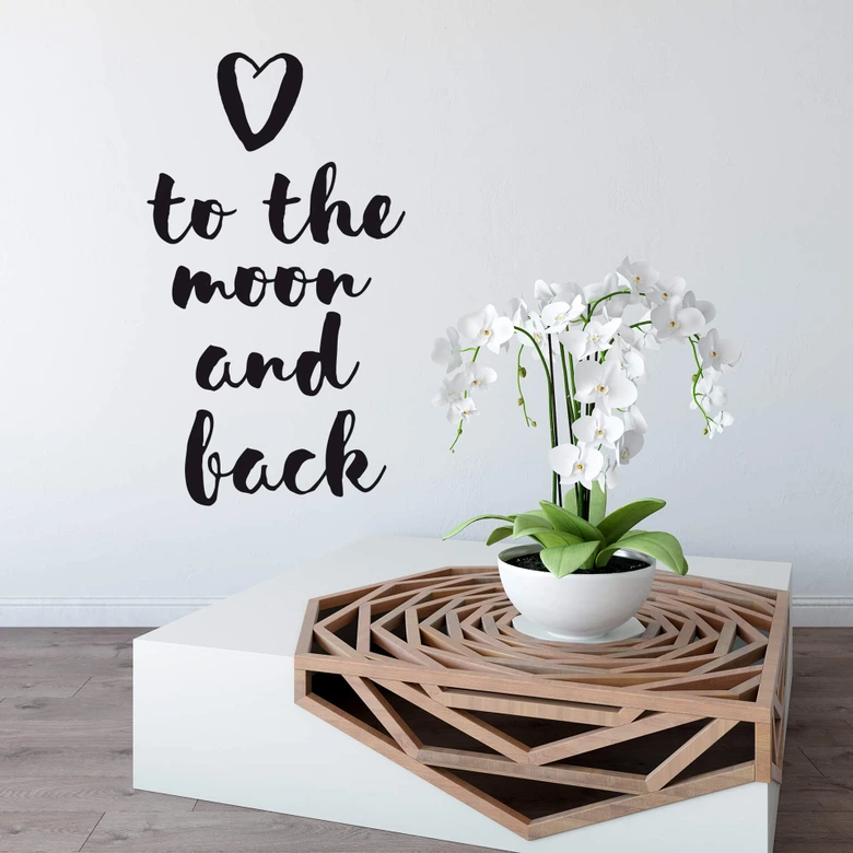 Wandtattoo  - Love to the moon and back 