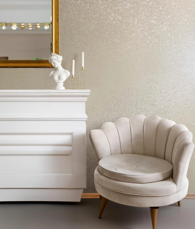 Vliestapete Linien Struktur Klassisch in Beige  