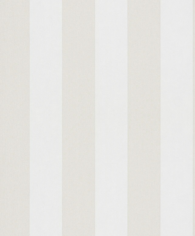 Papier peint à rayures intissé Novamur Yvi blanc, blanc, beige 