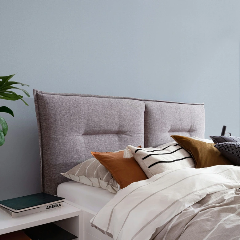 Vliestapete Strukturiert Uni Modern matt in Blau Grau 