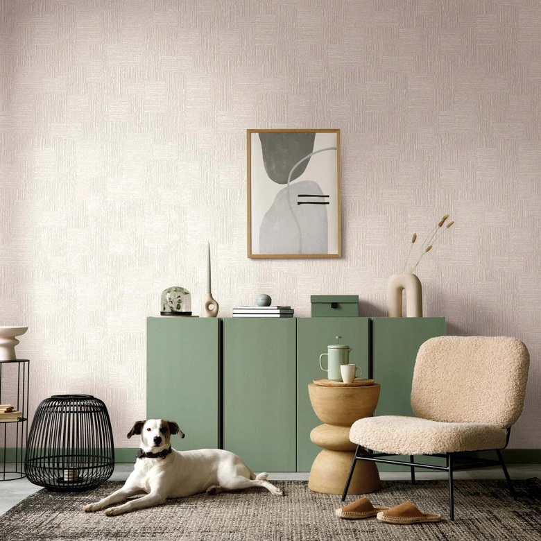 Vliestapete Geometrisch, Linien Streifen Geometrisch in Beige 
