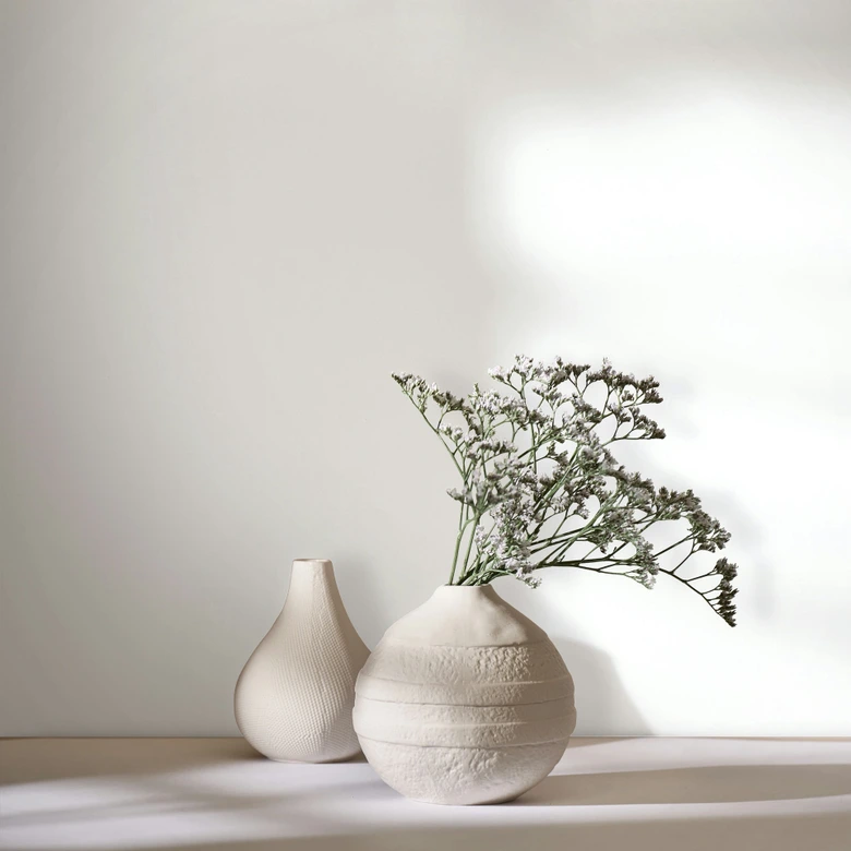 Vliestapete Strukturiert Uni Modern matt in Weiß 