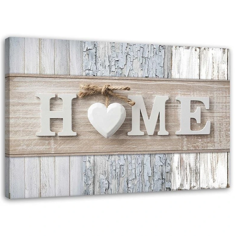 Leinwandbild, Home Herz Shabby Chic 