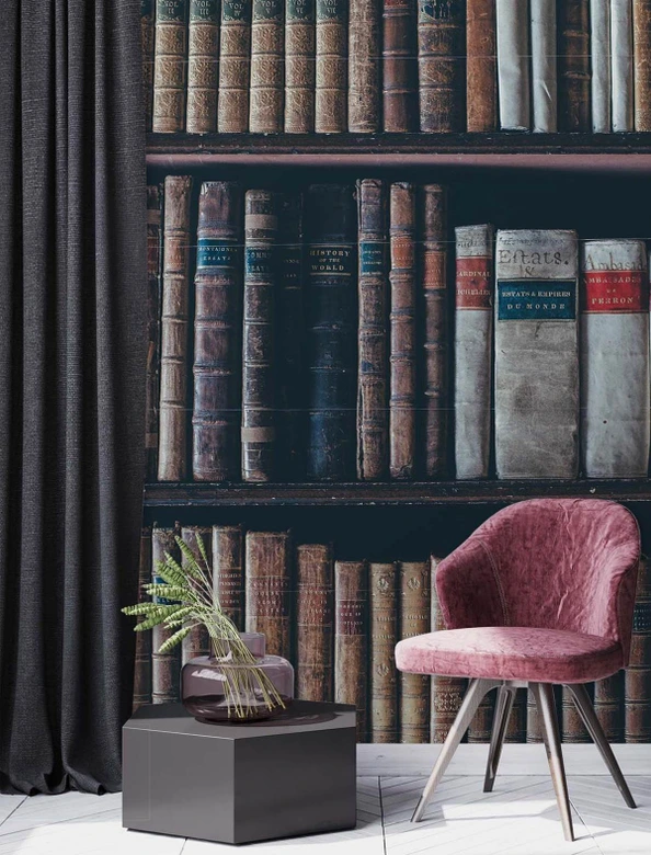 Fototapete, Bücherregal 