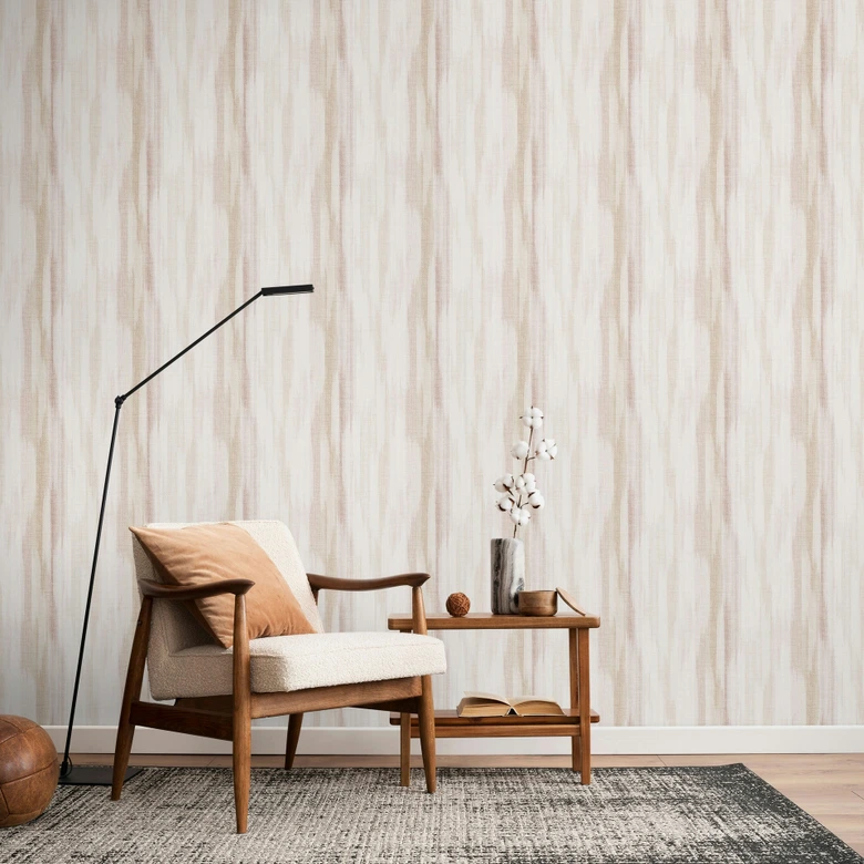 Vliestapete Streifen Streifen Modern matt in Weiß Beige 