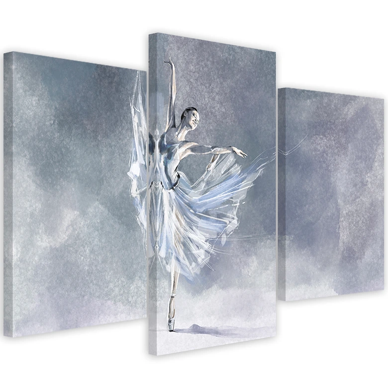Leinwandbild 3 teilig, Ballerina Pirouet 