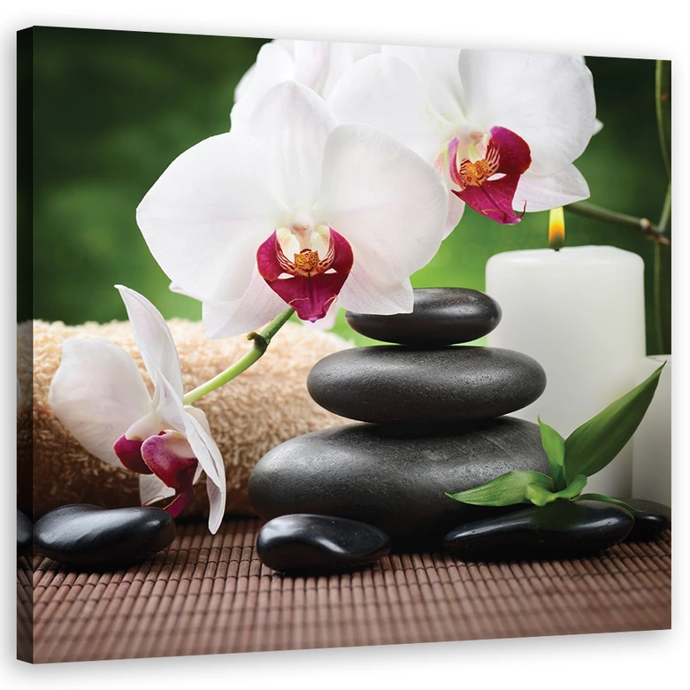 Canvasbillede, orkidéblomster Zen 