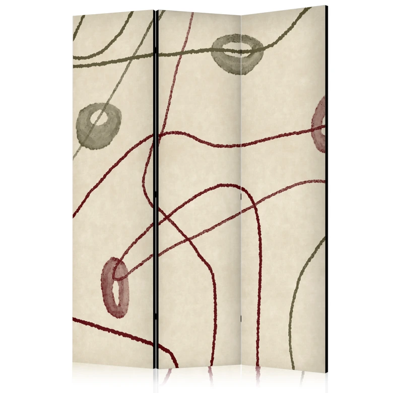 Paravent, Raumteiler freistehend, Trennwand - Labyrinth of Beads - Abstract Minimalism 