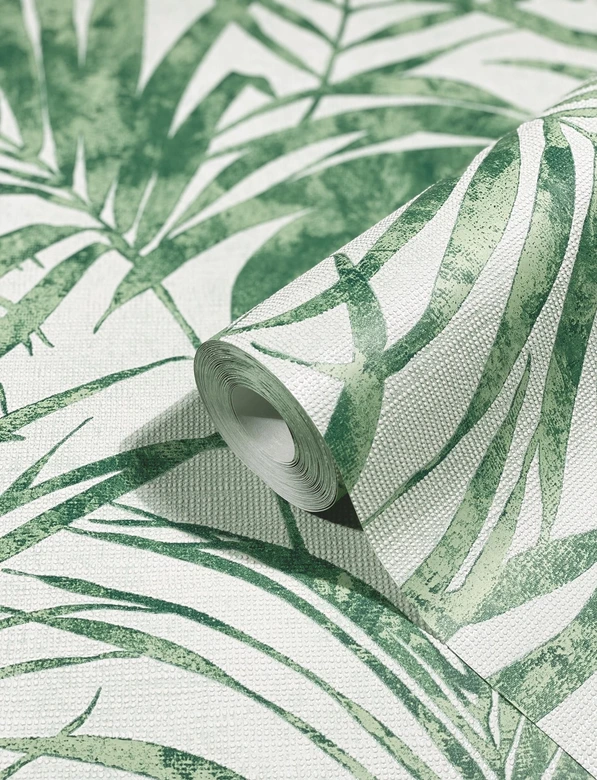 Papier peint à fleurs, papier peint intissé Novamur Yvi vert 