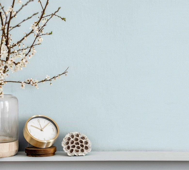 Vliestapete Struktur Uni Klassisch in Blau  