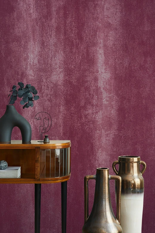 Vliestapete Uni Modern in Rot  