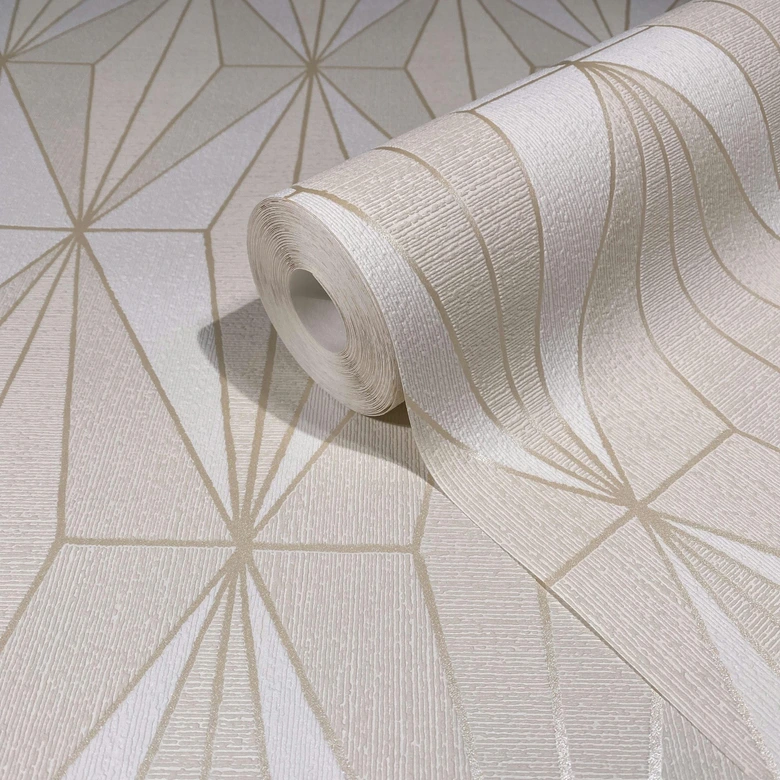 Vliestapete Grafisch Modern in Beige  