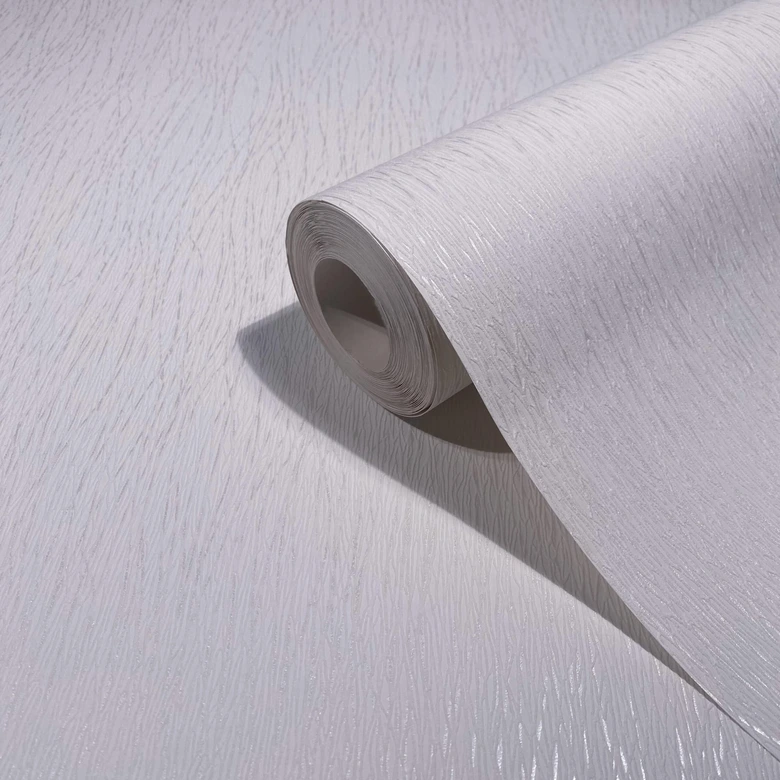 Papiertapete Struktur Modern in Weiß  