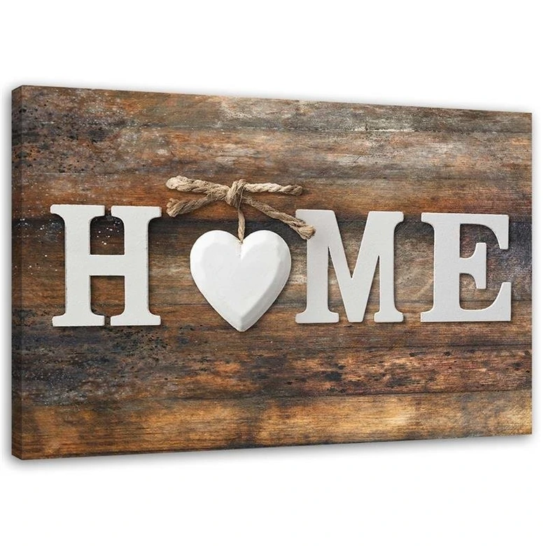 Leinwandbild, Home Herz Vintage 