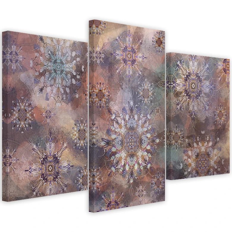 Canvas print 3 stuks, mozaïek van de sterren 