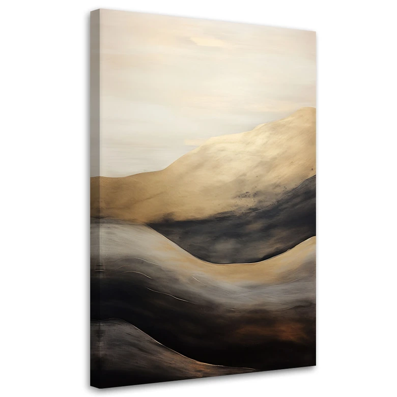Leinwandbild, Goldene Wellen 