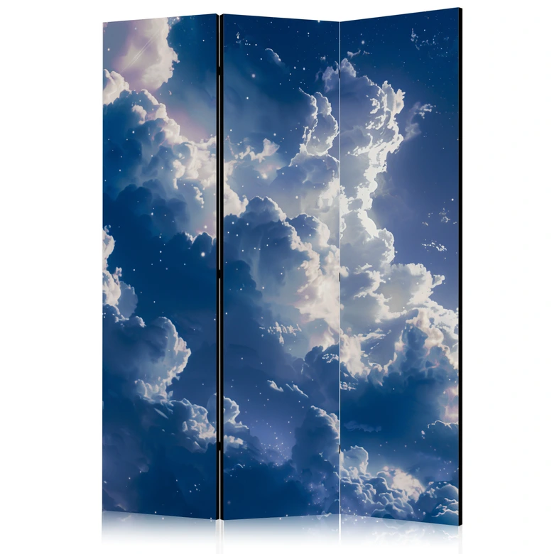 Paravent, Raumteiler freistehend, Trennwand - Starry Clouds and Gentle Light Over a Corner of the Sky 