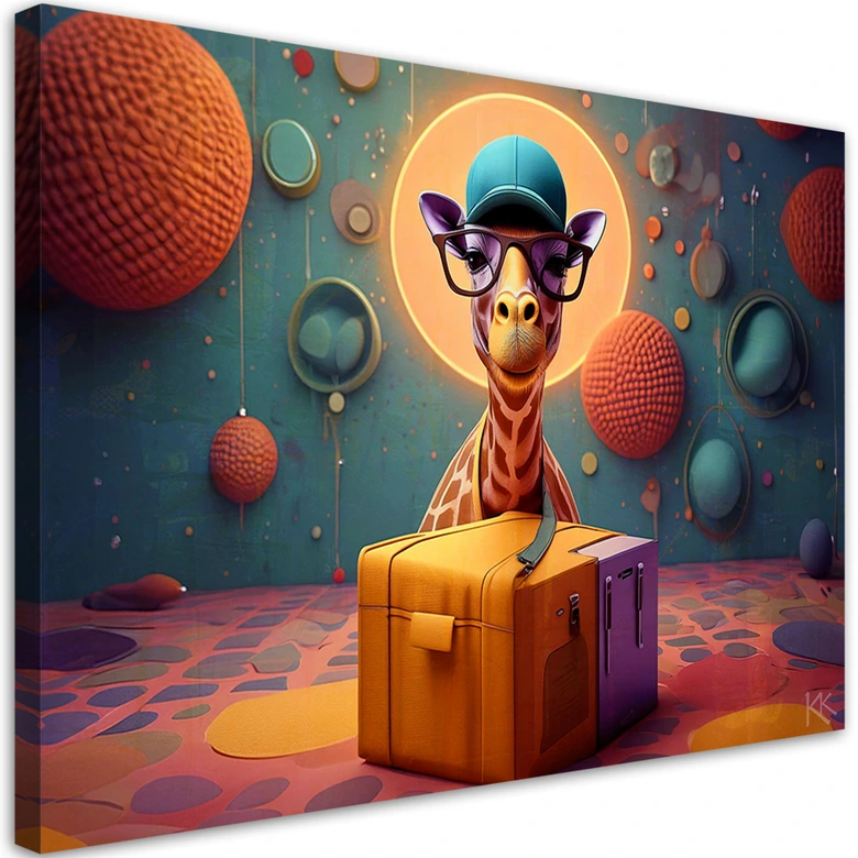 Canvasbillede, Abstrakt giraf 