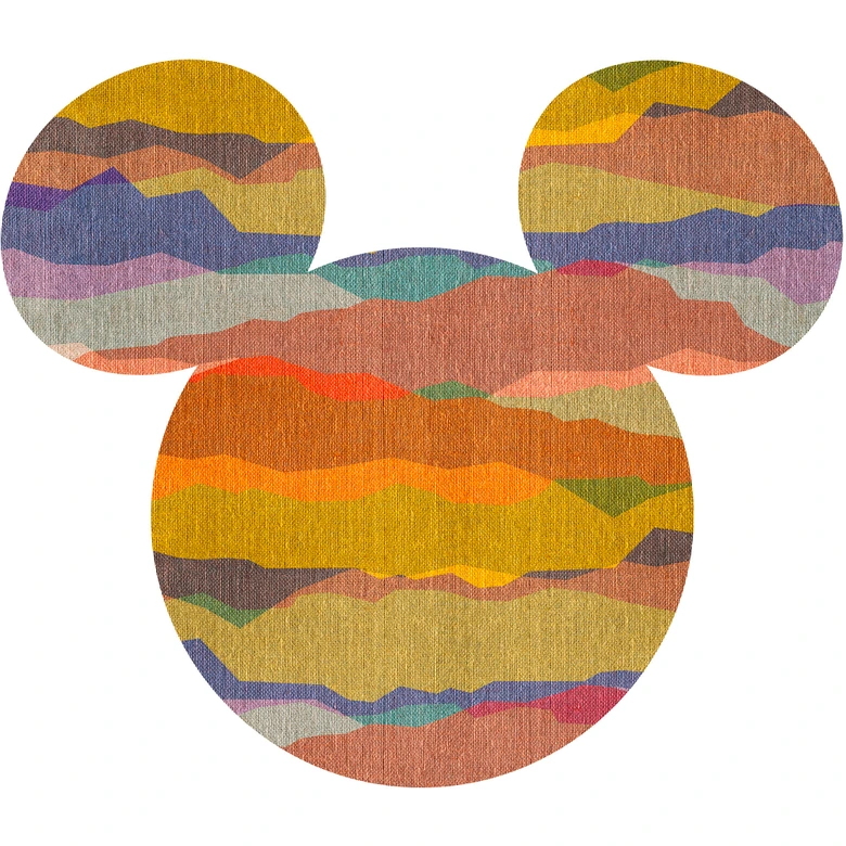 Selbstklebende Vlies Fototapete - Mickey Head - 125 x 125 cm 