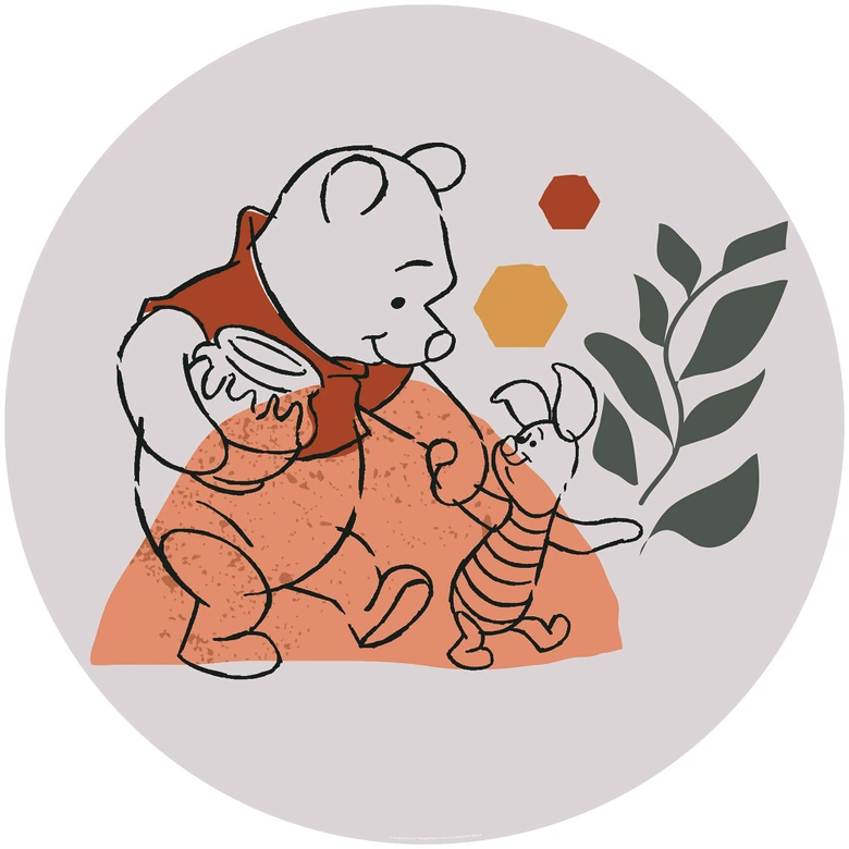 Papier peint intissé autocollant - Winnie Pooh Soulmate - 125 x 125 cm 