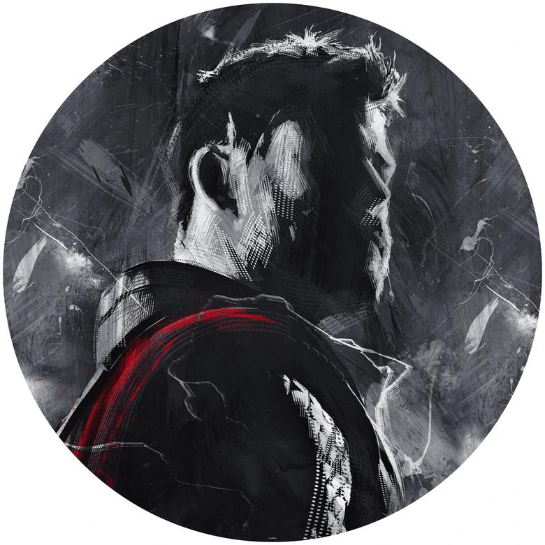 Papier peint intissé autocollant - Avengers Painting Thor - 125 x 125 cm 