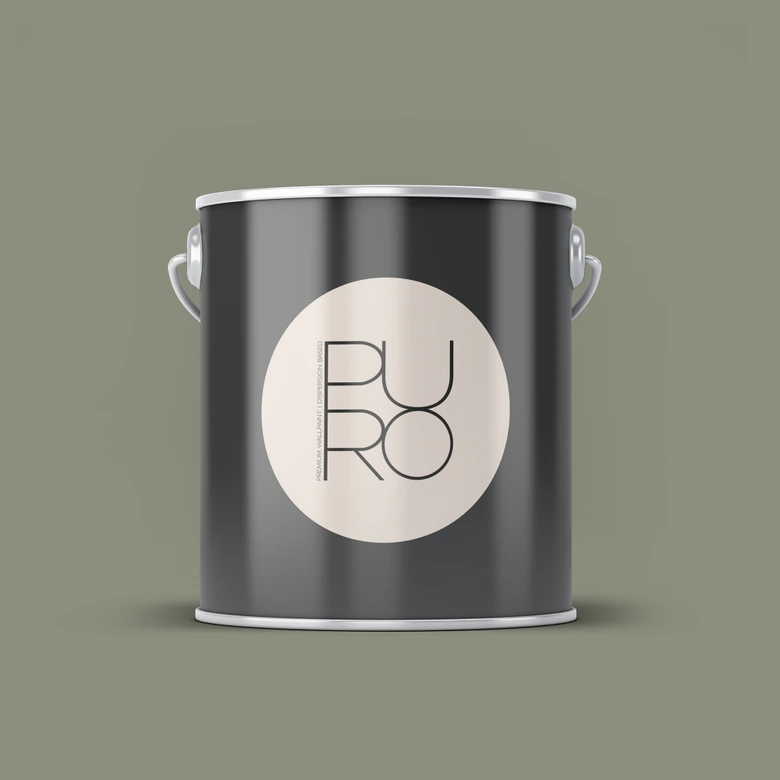 Premium Wandfarbe Grau Grün - Tuchmatte Innenwandfarbe - PURO c7006 calm taupe 