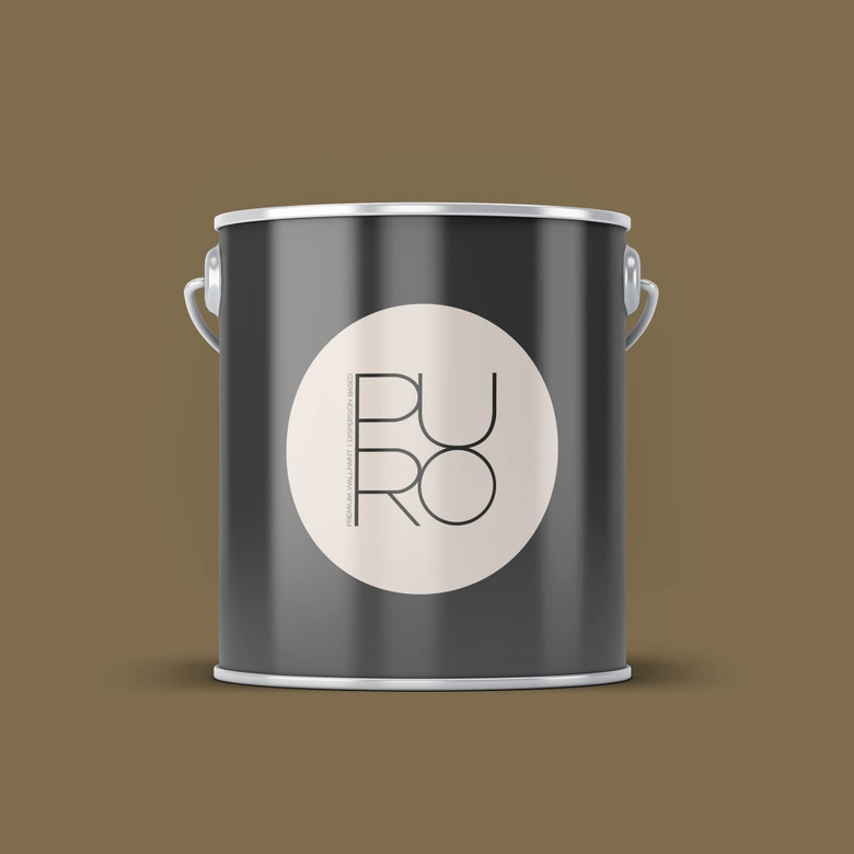 Peinture murale premium marron - PURO c7012 marron doux 
