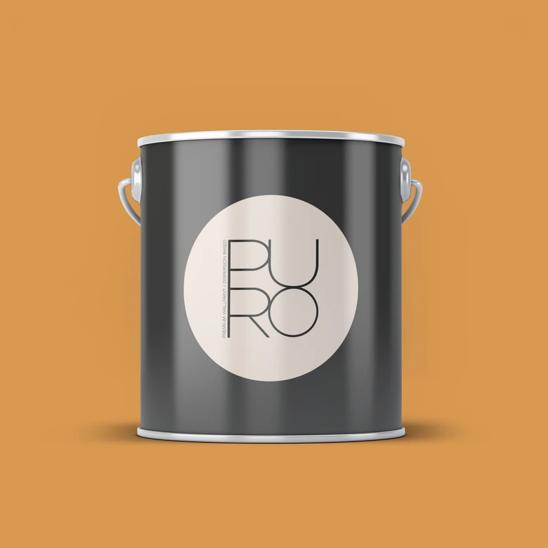 Farba do ścian i sufitów Premium pomarańczowa - Matowa farba do ścian wewnętrznych PURO c8013 gładka szafranowa 