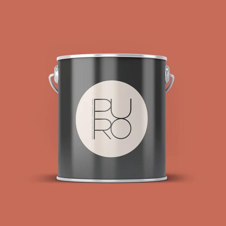 Farba do ścian i sufitów Premium czerwona - matowa farba do ścian wewnętrznych PURO c9007 dusty orange 