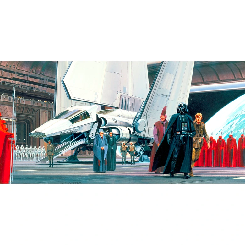 Vlies Fototapete - Star Wars Classic RMQ Death Star Shuttle Dock - 500 x 250 cm 