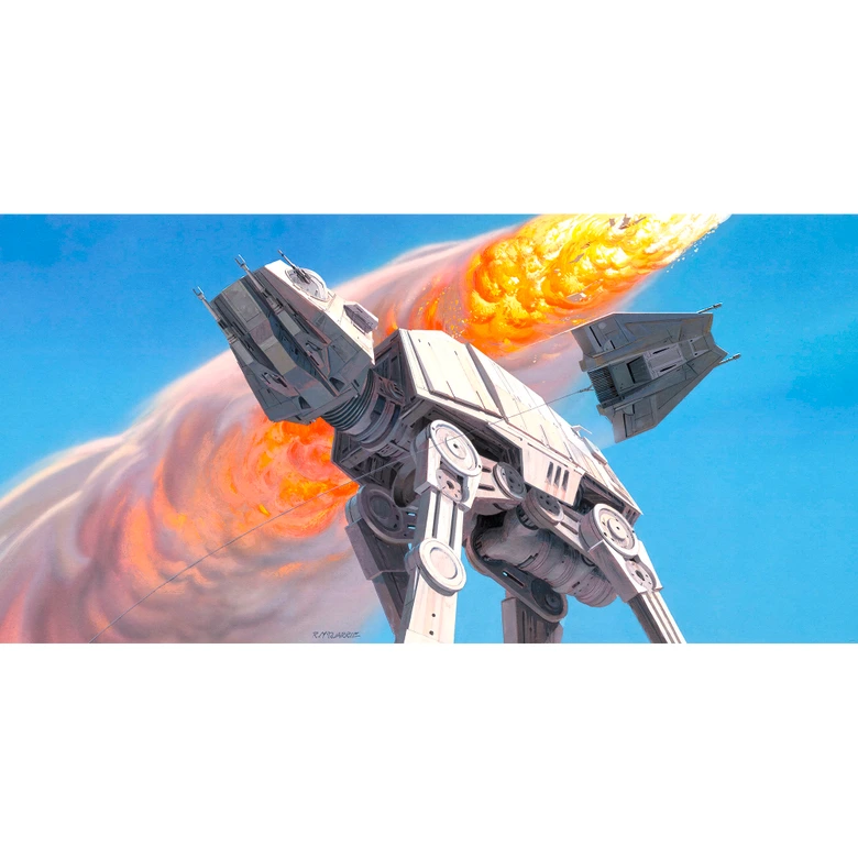 Vlies Fototapete - Star Wars Classic RMQ Hoth Battle AT-AT - 500 x 250 cm 