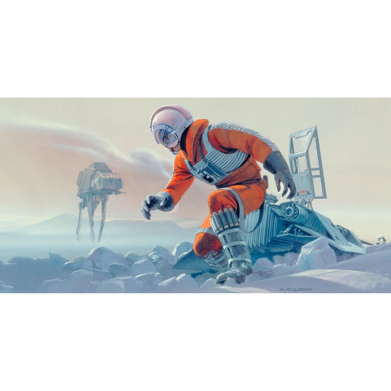 Vlies Fototapete - Star Wars Classic RMQ Hoth Battle Pilot - 500 x 250 cm 